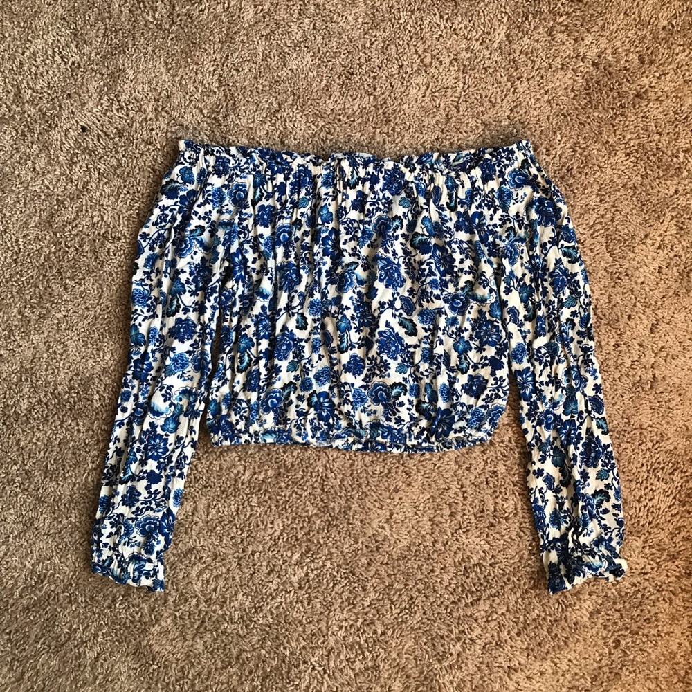 Off the shoulder floral top